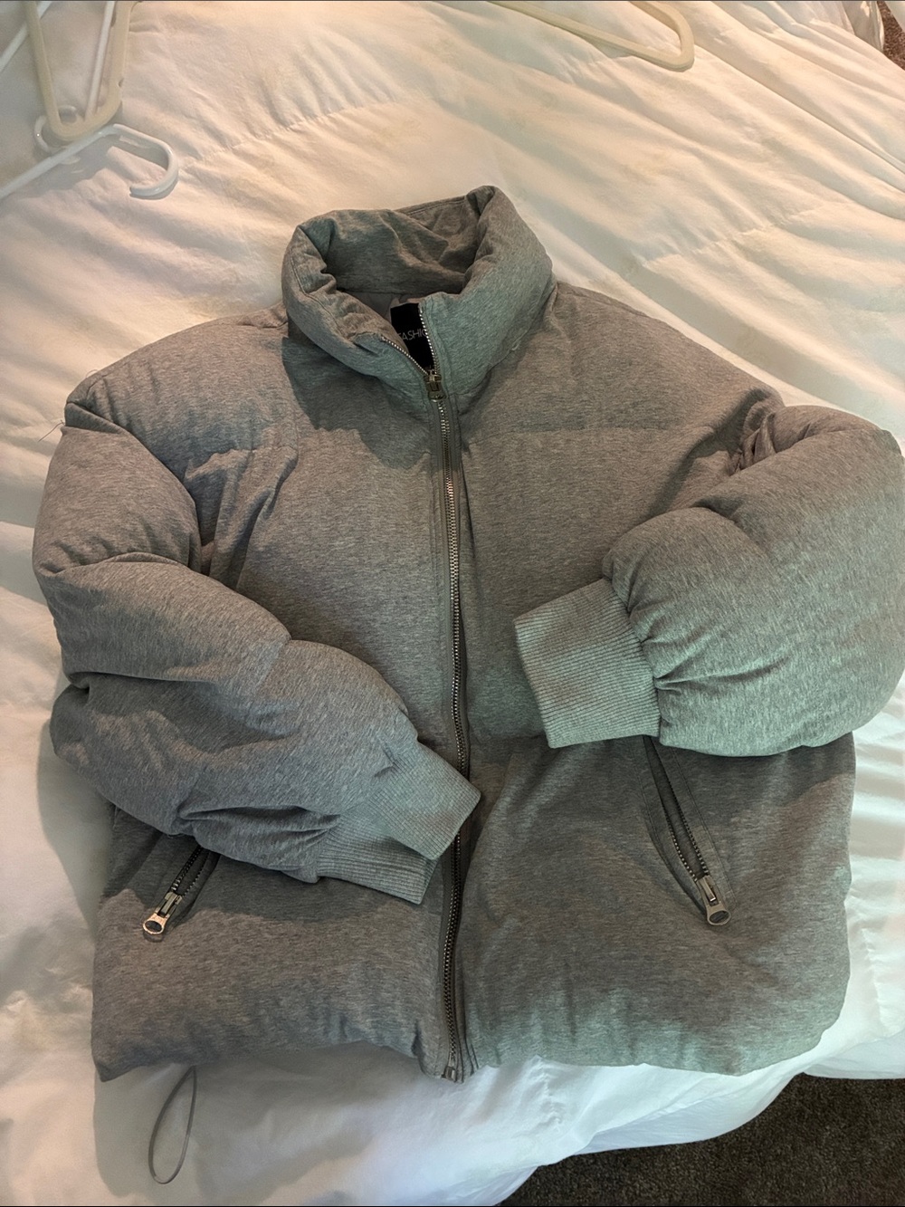 Quilted Puffer Heather Grey